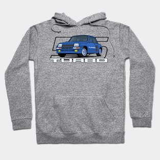 Car 5 Turbo 1980 blue Hoodie